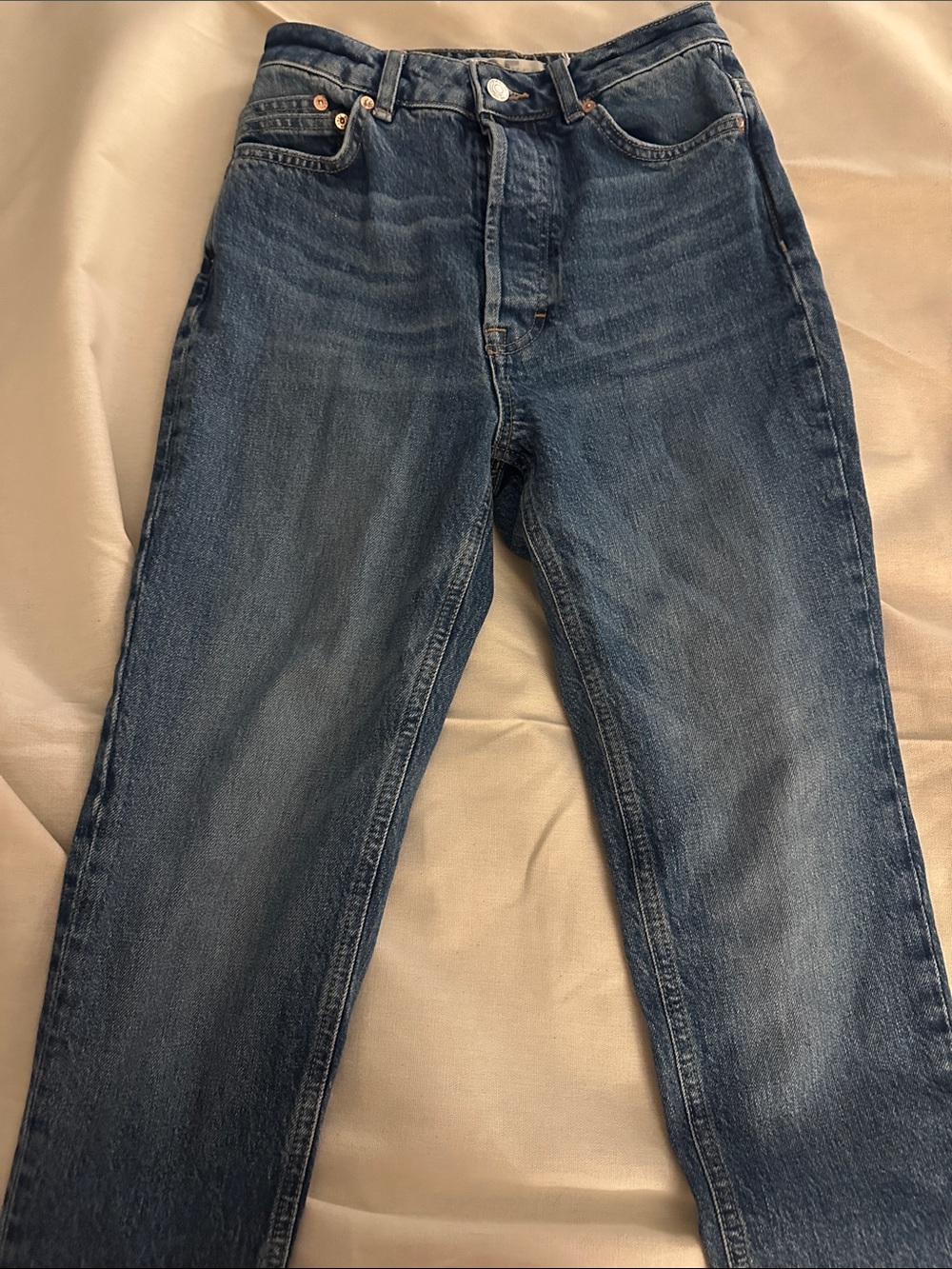 We The Free Women's Straight-Leg Jeans in Dark Blue Wash